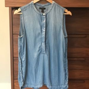 JCrew Sleeveless Denim Shirt